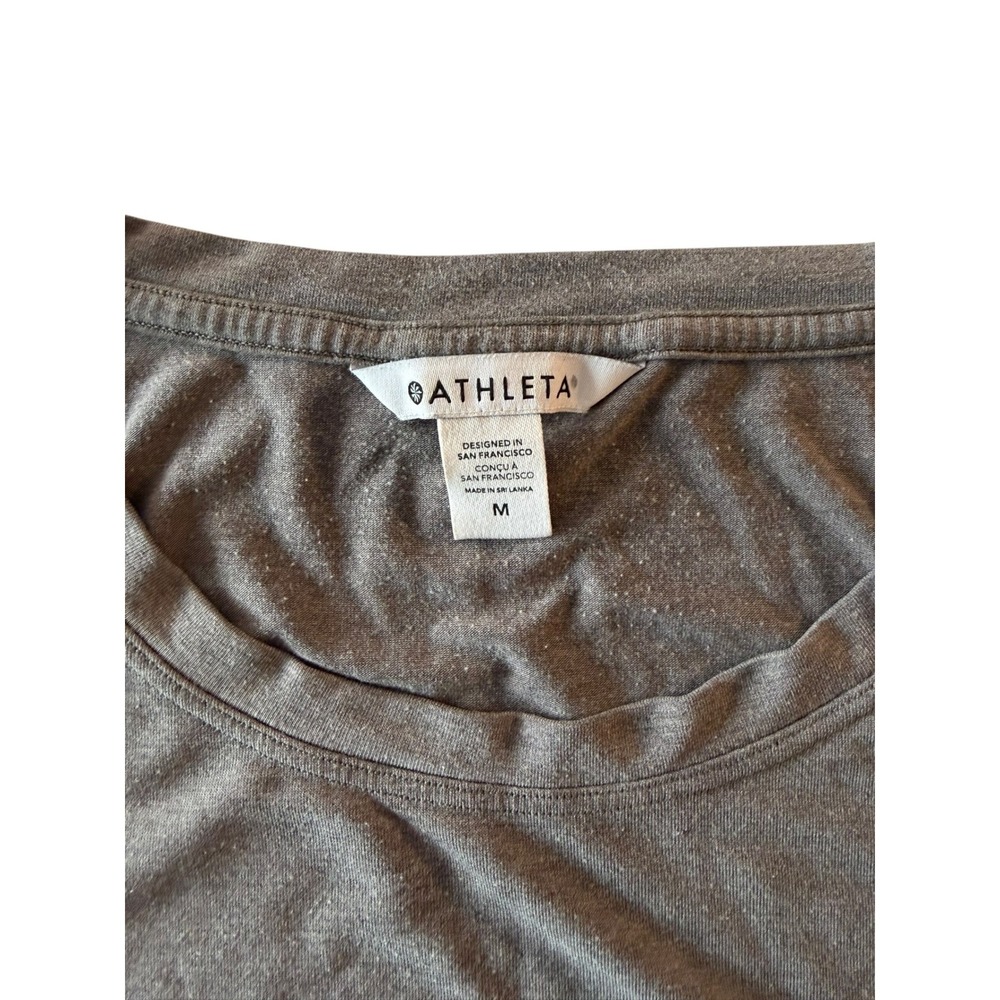 Athleta Womens Gray Heathered Muscle Tank Top Activewear Size M - Picture 4 of 6